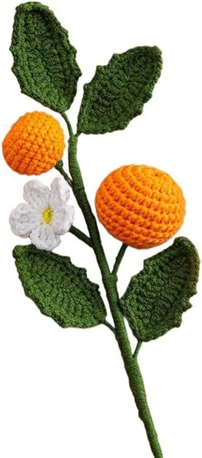 Gebreide Bloem Boeket - Gehaakte Bloemen - Woondecoratie - Handgemaakt Vakmanschap - 43 cm - A