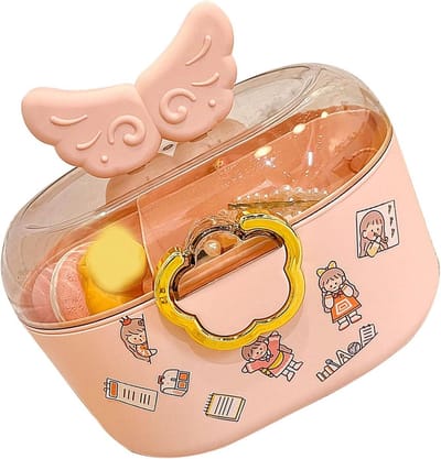 Opbergdoos Haaraccessoires - Kinder Organizer - Netjes Opbergen - Stofvrije Deksel - Grote Capaciteit - Roze