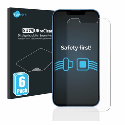 Savvies - Screenprotector voor Apple iPhone 13 mini - Folie Beschermfolie transparant 6 Stuks