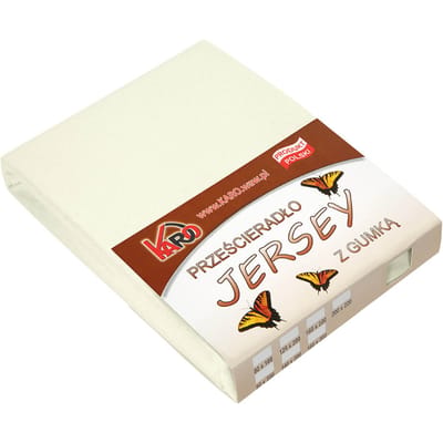 Jersey hoeslaken met elastiek 140x200 ecru KARO