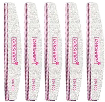 Dubbelzijdige Nagelvijlen Set - 15 Stuks 80/100 Korrel voor Manicure