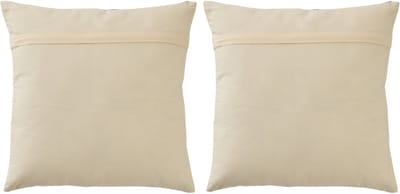 J-Line kussen Ola Amor - katoen - wit/donkerblauw - set van 2