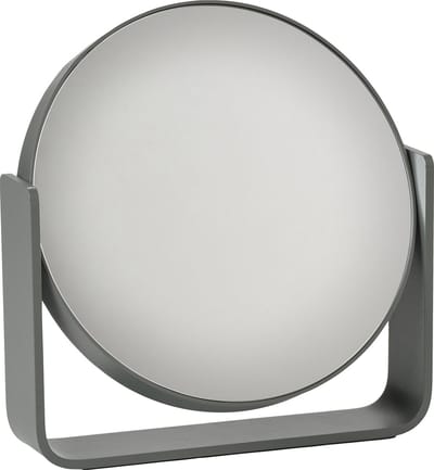 Zone Denmark Ume Spiegel Dia 19 x 19,5 cm Grey - spiegel staand - spiegel rond - scheerspiegel - make up spiegel - grijs