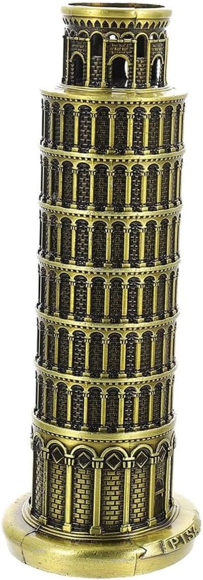 Leistenen Toren van Pisa Model - Italiaans Miniatuur Beeld voor Huisdecoratie