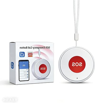 Nood Alarm Systeem - Zorg Pager - Hulp Inroepen - App Meldingen - 450mAh Batterij - Wit