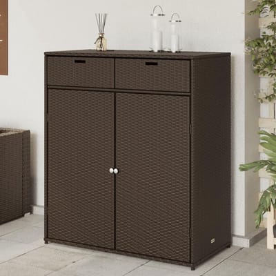 Opbergkast Hars - Tuinkast Kast - Tuinopslag Buiten - Twee Deuren - 105 x 55 x 113 cm - Bruin