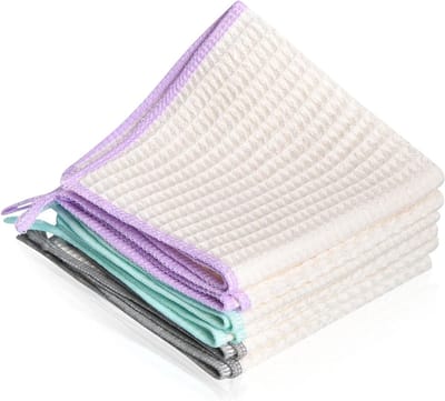 Microvezeldoeken Set van 6, Ultra Zacht en Absorberend, Sneldrogende Keuken- en Afwasdoeken - 30 x 30 cm, Ideaal voor Schoonmaken en Drogen