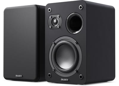 Majority D70X Passive Bookshelf Speakers - 60W RMS - Stereo - Ingebouwde Woofer en Tweeter - Zwart