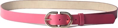 Giuliano dubbele 'C' riem - Roze - Dames - Made in Italy