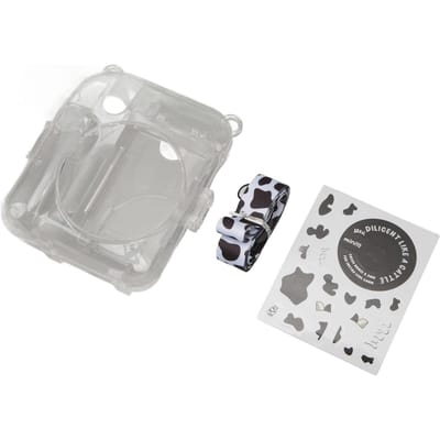 Kit de boîtier pour appareil photo instantané, sangle d'épaule autocollante, étui de protection Durable et transparent pour appareil photo multicolore