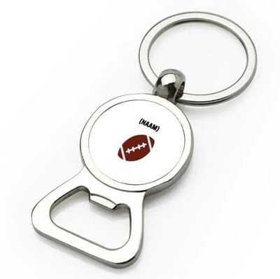 Akyol - american football met je eigen naam flesopener - American football - sport liefhebbers - nfl - verjaardag - verjaardagscadeau - mensen die houden van american football - cadeau - kado - geschenk - gift - 9 bij 3 cm