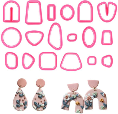 Dailygoods - Set van 18 Geometrische Klei Uitsteekvormpjes voor Sieraden