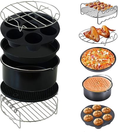 6-delige Airfryer Accessoireset voor XL & XXL (Ø17.5 cm)