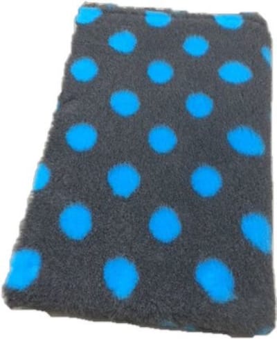 Vet Bed Antraciet met Turquoise Nopjes - Antislip Hondenmat - 150 x 100 cm - Waterafstotend - Latex Antislip - Benchmat Hond - Hondendeken - Hondenkleed - Machinewasbaar