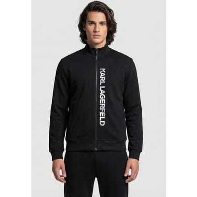 Karl Lagerfeld Black Sweat Zip Jacket Maat: XS | Hoodies Outlet | Heren | Zwart