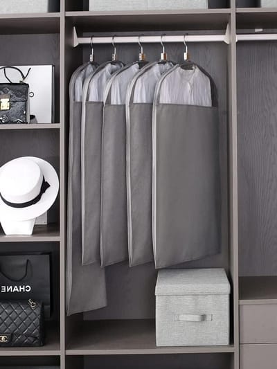 Kledinghoezen Set - Beschermhoezen Kleding - Kleding Beschermen - Ademend Waterdicht Materiaal - 4 Stuks - Beige