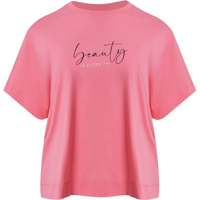 T-shirt met strasslogo voor vrouw Mat Fashion