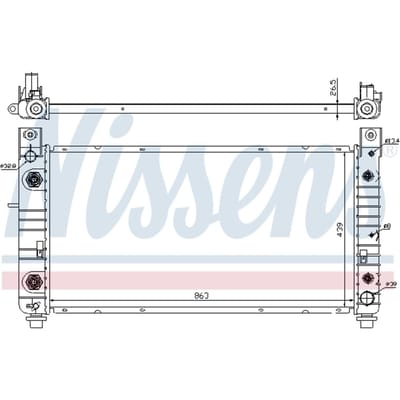 Radiator, motorkoeling NISSENS 69091