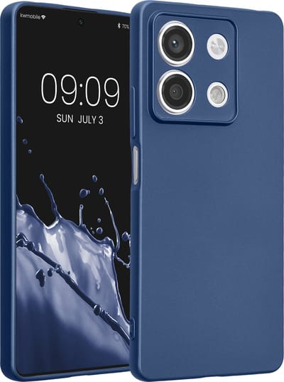 kwmobile metallic telefoonhoesje van TPU - geschikt voor Xiaomi Redmi Note 13 5G - Flexible case voor smartphone - In metallic blauw