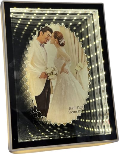 Luxaliving fotolijst - fotolist met Verlichting –15 x 20 cm Fotolijst met USB-aansluiting