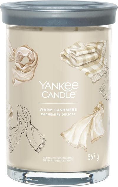 Warme kasjmier geurkaars met dubbele lonten | Soja wax blend kaars voor lange brandduur | Perfect cadeau voor vrouwen