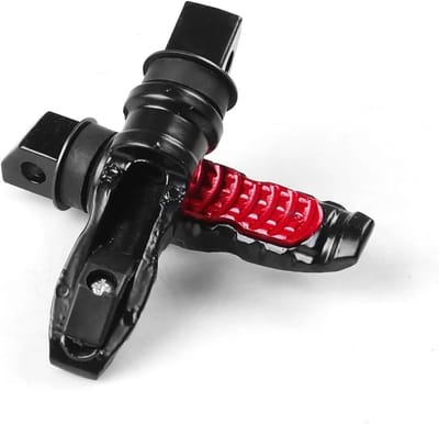 Voetsteunpedalen Motorfiets - Achterpassagiers Steunen - Comfortabel Rijden - Aluminium Legering - 2 Stuks - Rood