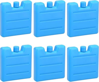Thijox - 6 Kleine Verse Batterijen Koelelementen IJstabletten 200 ml voor Koeltas Koelboxen en Broodtrommels - Koelmiddel van Hoge Kwaliteit - Perfect