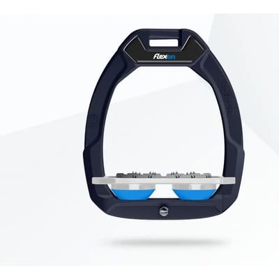 Veiligheidseisen voor paardrijden Plat Ultra Grip Aluminium/Grijs/Blauw Flex-On Safe-On