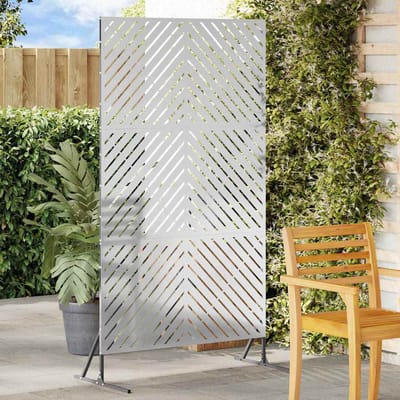 vidaXL - Privacyscherm - 100 - x - 50 - x - 180 - cm - Gegalvaniseerd - staal - zilver