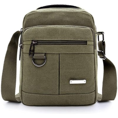 Canvas Schoudertas Heren Nieuwe Koreaanse Stijl Canvas Messenger Bag Outdoor Vrijetijdsbesteding Reizen Draagbare Schoudertas Handtas Handtas gray