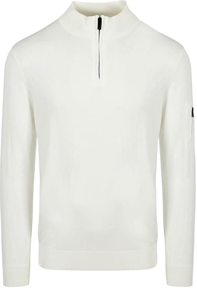 Suitable Race Half Zip Trui Off White - Maat L - Heren - Quarter zip - Schipperstrui met rits - Volwassen mannen