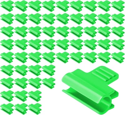 Klemmen, 11mm/0,43 Inch Plantenclips, Tuinhoepelclips Tuinnetklemmen Kasfolieklemmen voor Plantenverlenging, Ondersteuning voor Kassen, Plastic Zeildoek, Rijafdekking