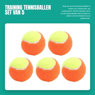 Dailygoods- Tennisbal 6 Cm - 5 Stuks - Rubber Materiaal - Waterelastisch - Geschikt Voor Kinderen - Ideaal Voor Buitenspeelgoed - Speelbal