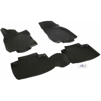 Tapis De Sol En Caoutchouc - J&J AUTOMOTIVE - Nissan X-Trail T32 - Sur Mesure - Antidérapant - TPE Non Toxique noir