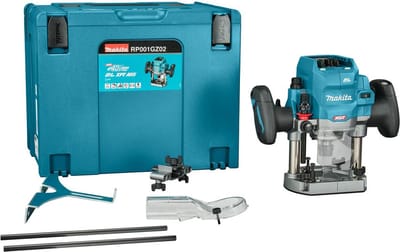Makita RP001GZ02 XGT 40V Max Bovenfrees - Instelbaar Toerental - Exacte Diepte-Instelling 1/10Mm - Auto-Start Wireless Systeem