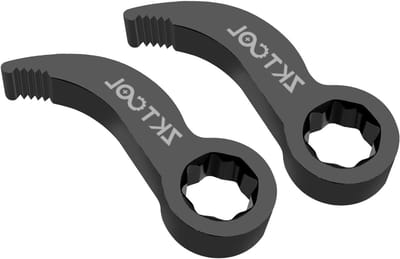 2 Stuks Adapterkop voor Kloofbijl, Verstelbare Hoek, Geschikt voor 1/2" D 8pt en 3/8" Ratelsleutel, Compact en Handig voor Krappe Ruimtes