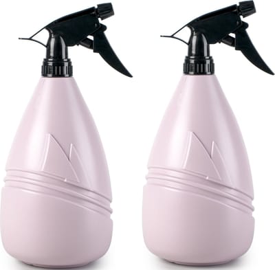 Plasticforte Plantenspuit met een inhoud van 1150 ml - 2x - roze - verstuiver kop - 26 cm - kunststof