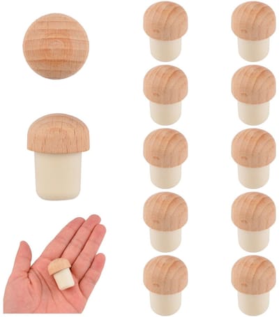 Dailygoody - T-vormige wijnkurken - Wijnstoppers - Hoogwaardige afdichting - Beige - Natuurlijke kurk - Duurzaam en veilig - Geschikt voor wijnflessen..