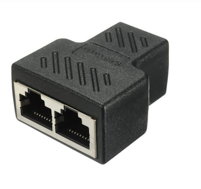 SVH Company RJ45 Splitter - 1 Naar 2 Netwerk Adapter LAN Connector - Zwart