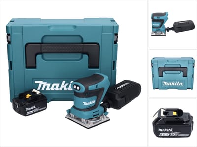 Makita DBO 482 G1J accu-excentrische schuurmachine 18 V 112 x 102 mm + 1x accu 6,0 Ah + Makpac - zonder oplader