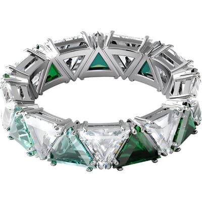 Swarovski Millenia Cocktail Driehoek Geslepen Kristallen Ring Damesringen Groen 5608529 55 gray