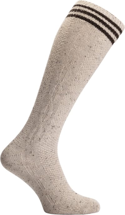 Haus Huberts - Tiroler Kniekousen lang - beige - Maat 39/42 - Tiroler Kousen - Oktoberfest heren - Tiroler Sokken - Oktoberfest Sokken