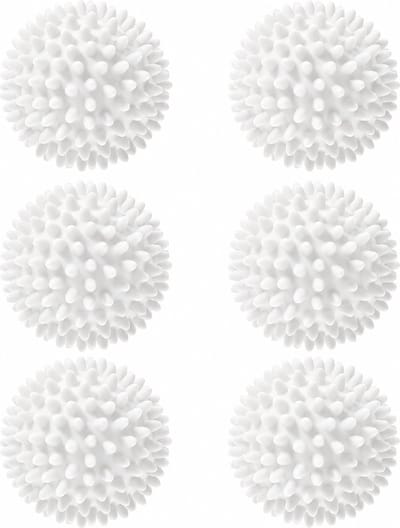 Livenzo Drogerballen - Wasbollen - 6 Stuks - Siliconen - Sneller droog - Anti-kreuk - Wit