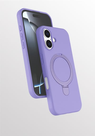 Hoesje Geschikt voor iPhone 16 Plus hoesje zacht siliconen Lila - Liquid Backcover ring hoesje Geschikt voor Magsafe