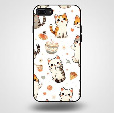 Smartphonica Telefoonhoesje voor iPhone 7/8 Plus met katten opdruk - TPU backcover case katten design geschikt voor Apple iPhone 7 Plus;Apple iPhone 8 Plus