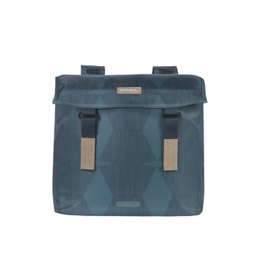 Basil Elegance - Dubbele Fietstas - 40-49 Liter - Waterafstotend materiaal - Gerecycled PET polyester - Estate blauw