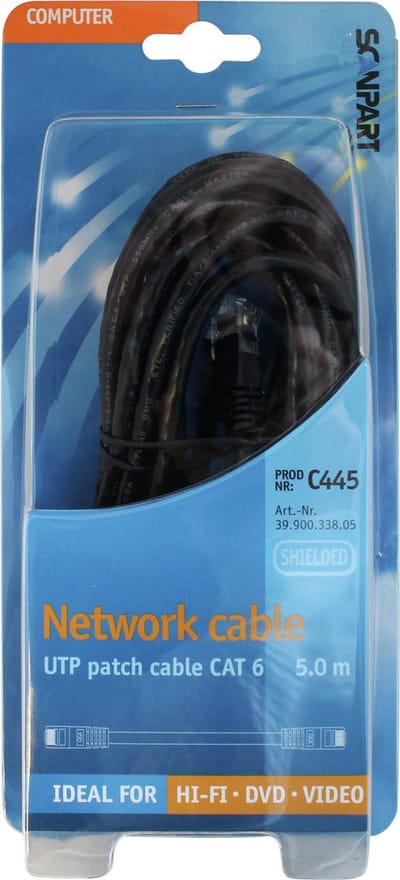 Bandridge VCL7105 - Netwerkkabel - RJ45 - 5 m - Zwart