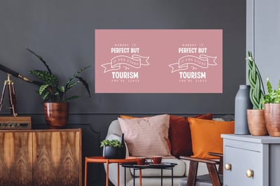 Muurstickers - Sticker Folie - Toerisme - Spreuken - Studenten - Uni - 120x60 cm - Plakfolie - Muurstickers Kinderkamer - Zelfklevend Behang - Zelfklevend behangpapier - Stickerfolie