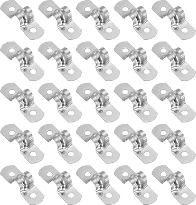 8mm Rigid Pipe Tape met 25 Stuks RVS Tube Klemmen voor Buizen, Kabels en Draadbevestiging