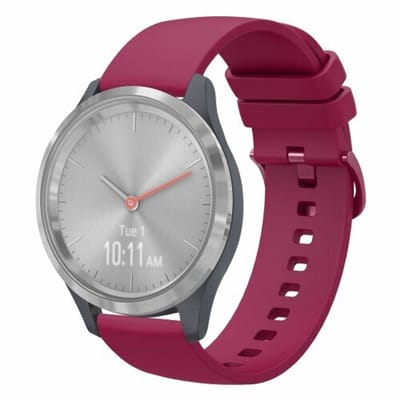 By Qubix - Geschikt voor Garmin bandje - 18mm - Geschikt voor Garmin Venu 4 - 41mm - Soft siliconen bandje - Wijnrood